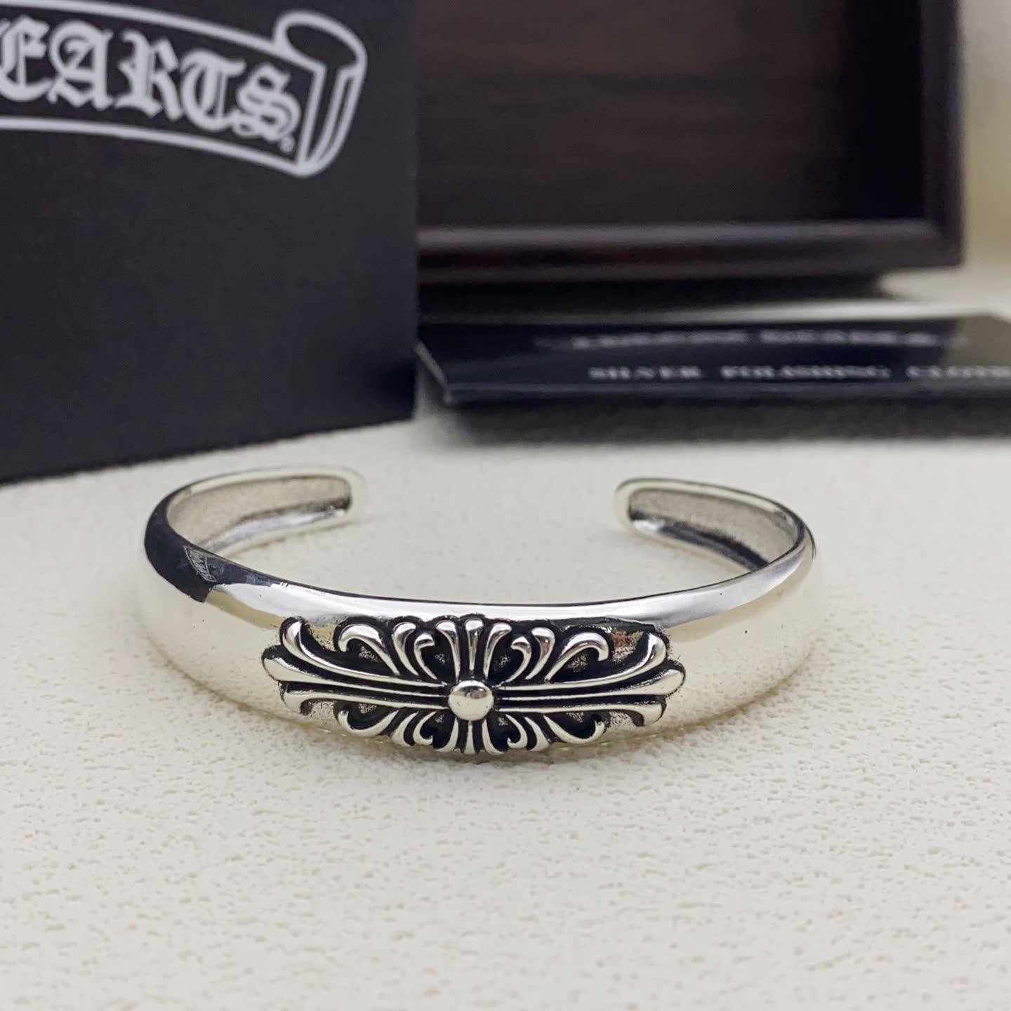Chrome Hearts Carus Sterling Silver Cuff Bracelet